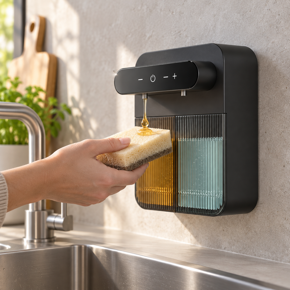 Dual Touchless Soap and Shampoo Dispenser – Wall Mounted, 2 × 400 ml