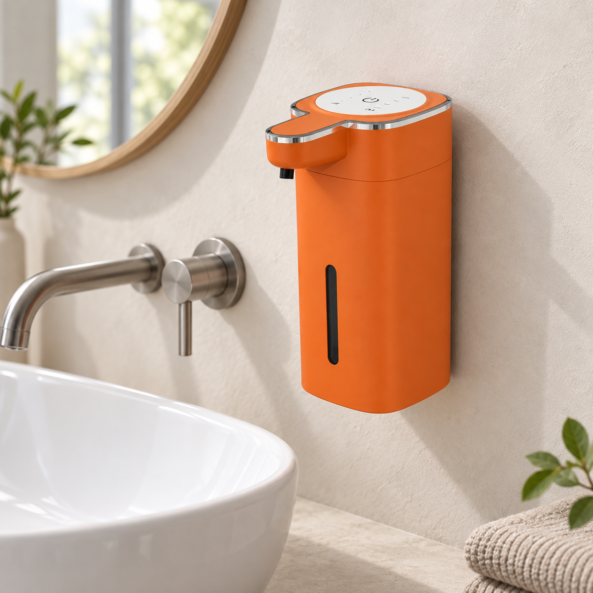 Touchless Foam Soap Dispenser 420 ml – USB Rechargeable, Wall Mounted