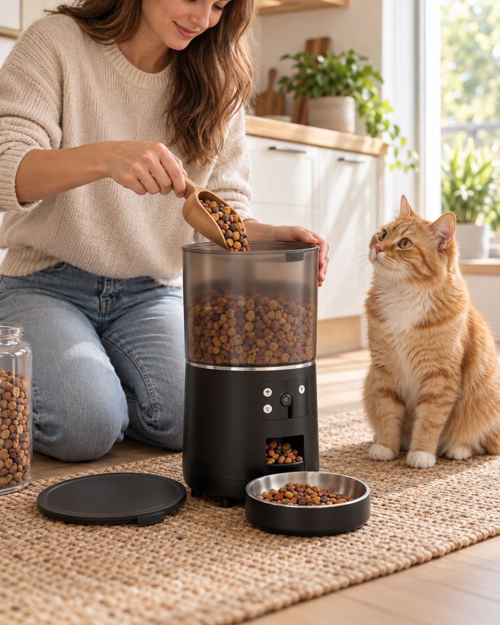 Смарт Хранилка за Домашни Любимци 4L с HD Камера и WiFi